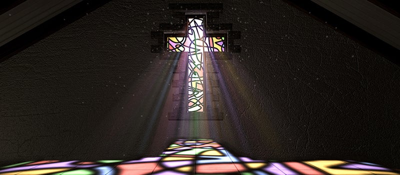 stained glass cross
