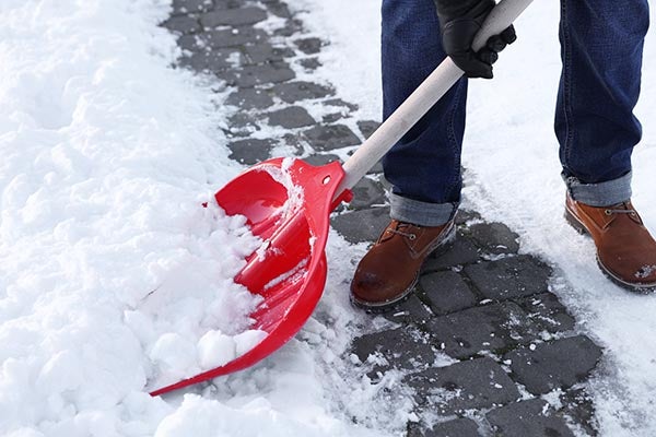 Man shoveling snow