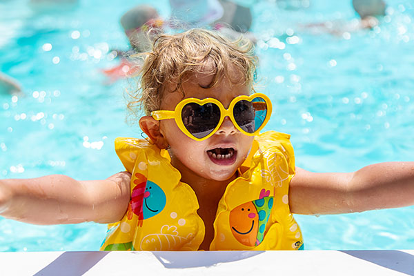 Little girl in pool