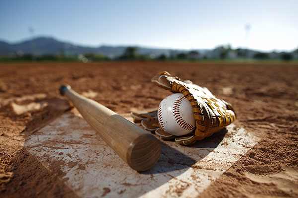 Baseball and glove