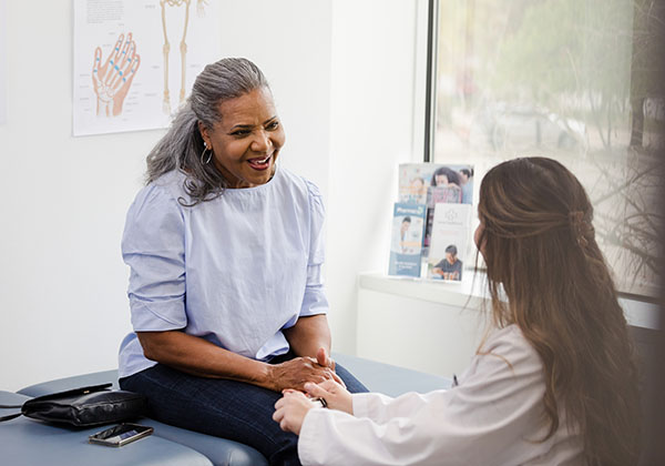 Patient with doctor