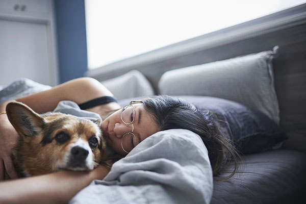 Woman in bed