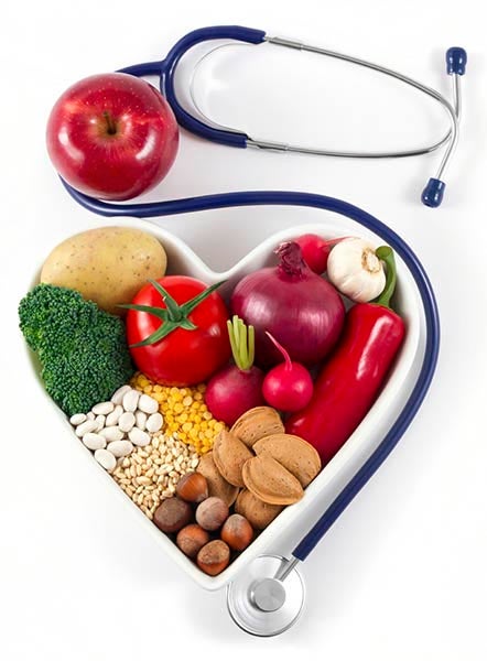 fruit and stethoscope